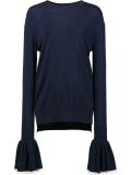 oversized rib crew neck jumper