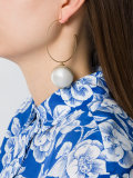 large hoop pearl earrings