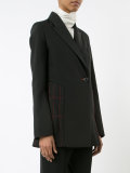 pleated detail blazer