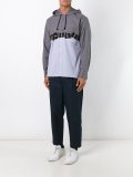 panelled hooded shirt