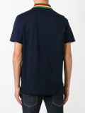 striped collar polo shirt