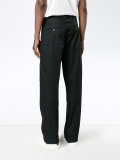 patch straight-leg trousers 