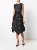 floral embellished flared dress