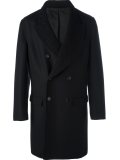 textured peaked lapel coat