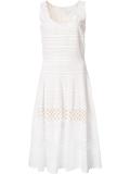 basket weave flared dress