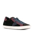 contrast panel lace up sneakers