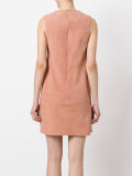 patch pockets leather dress