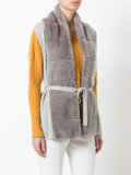 furry detail cardi-coat 