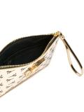 mirrored logo clutch