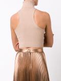 pleated mid skirt