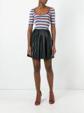 scoop neck striped T-shirt