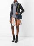 pleated front skirt