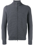 textured zip cardigan 