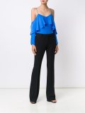 cold shoulder ruffle blouse