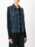 studded denim waistcoat
