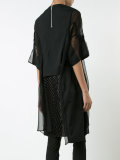 sheer panel dress