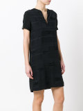 frayed trim dress