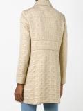 jacquard double-breasted coat
