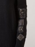 stone embellished knit blouse