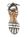 striped wedge sandals