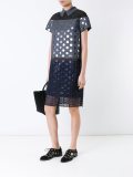 patch detail shift dress
