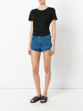 frayed trim shorts 