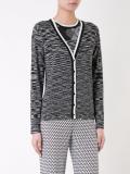 blurry stripes buttoned cardigan
