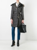 double-breasted parka coat