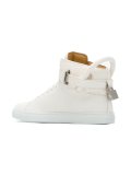 buckled hi-top sneakers
