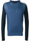 colour block ribbed jumper