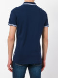 striped-hem polo top