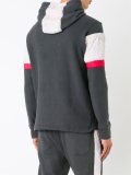 textured stripe hoodie