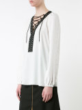 lace-up blouse