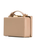 padlock closure shoulder bag