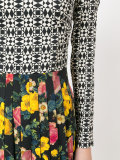 contrast pattern dress