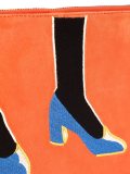 shoes print clutch 