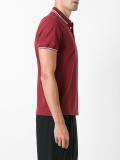 striped trim polo shirt