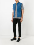 lightweight horizontal stitch gilet