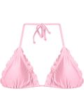 ruffled trim triangle bikini top