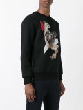 modernist owl print sweatshirt