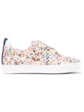 splatter print slip-on sneakers