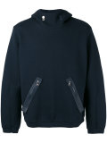 zip-detail hooded sweatshirt