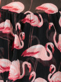 flamingo print blouse