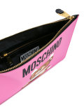 teddy bear print clutch