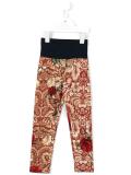 paisley rose print leggings