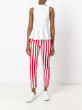 striped cropped pants