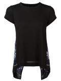 tribal lace open back T-shirt