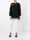 cut-off detailing flared blouse