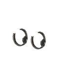 stone embellished hoop earrings