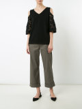 cropped wide leg trousers